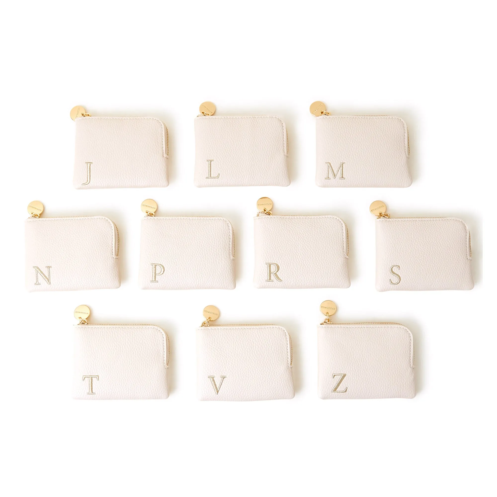 Accessorize London Women's Cream (M) Initial Coin Purse