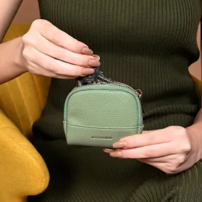 Accessorize London Women's Green Soft Crescent Coin Purse