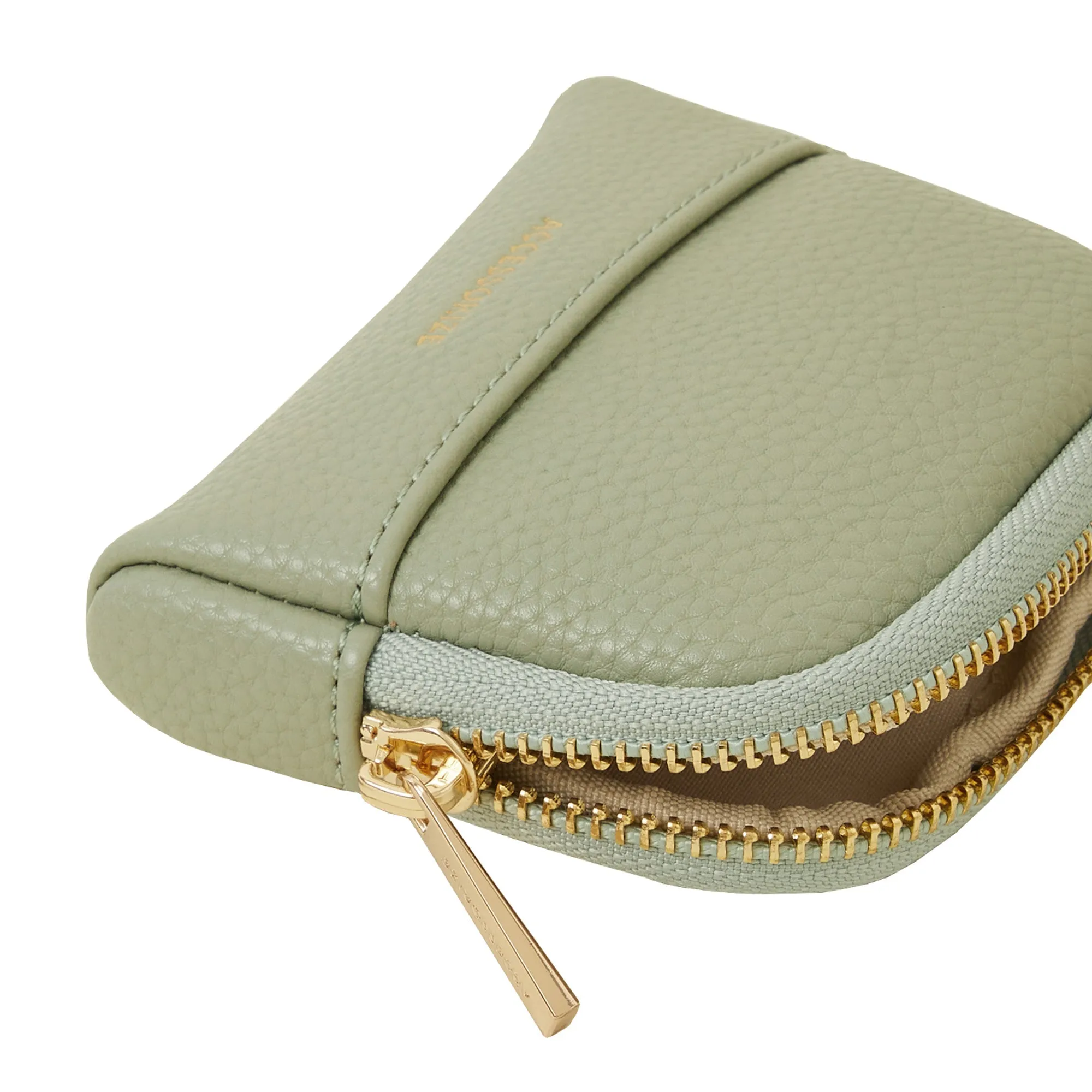 Accessorize London Women's Green Soft Crescent Coin Purse