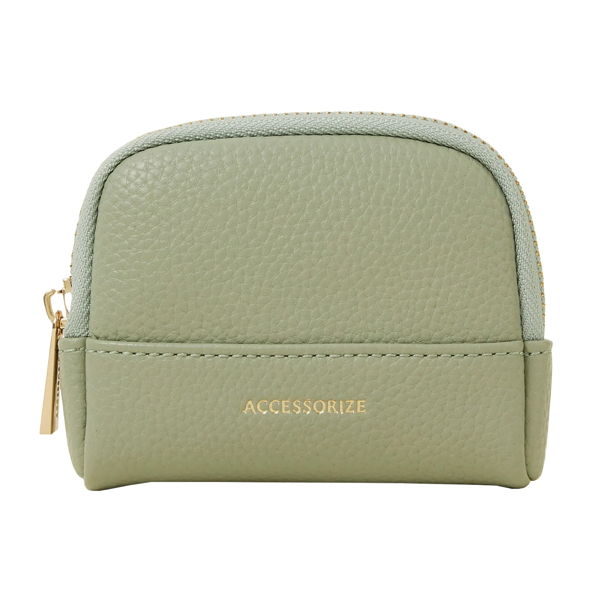 Accessorize London Women's Green Soft Crescent Coin Purse