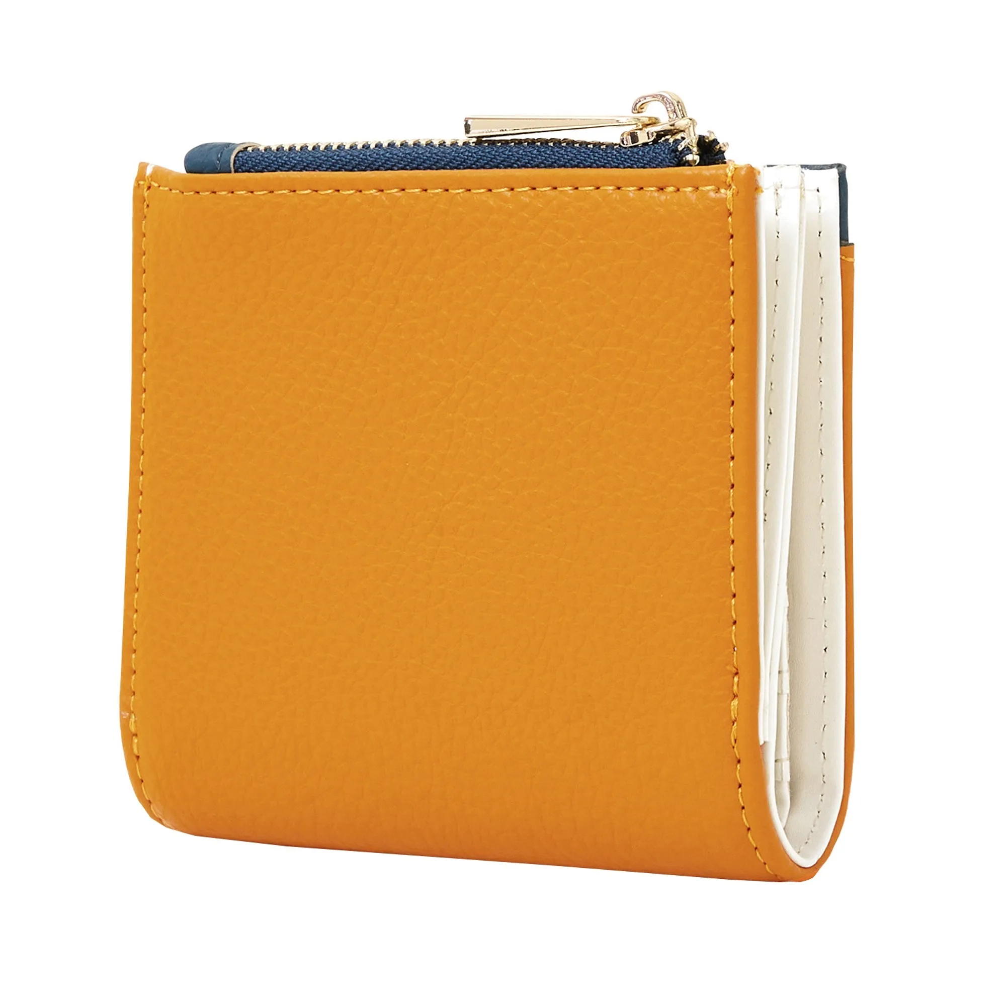 Accessorize London Women's Yellow Colourblock Bifold Multi Compartment Wallet