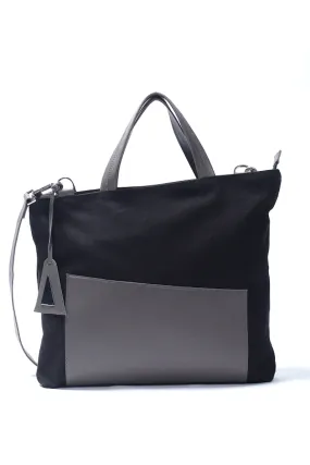 Asymmetric Tote Bag Grey