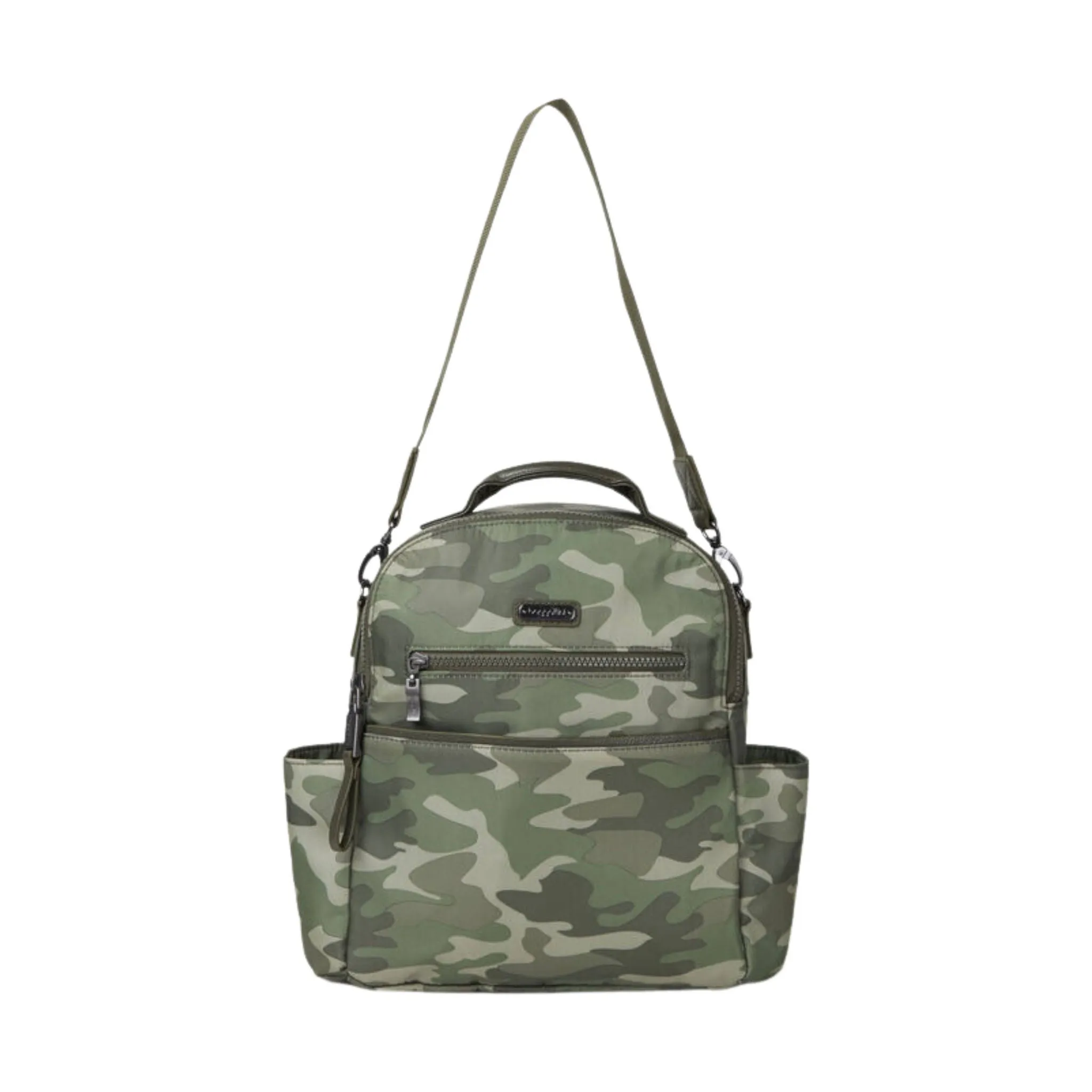 Baggallini Houston Convertible Backpack Tote Bag - Green Camo