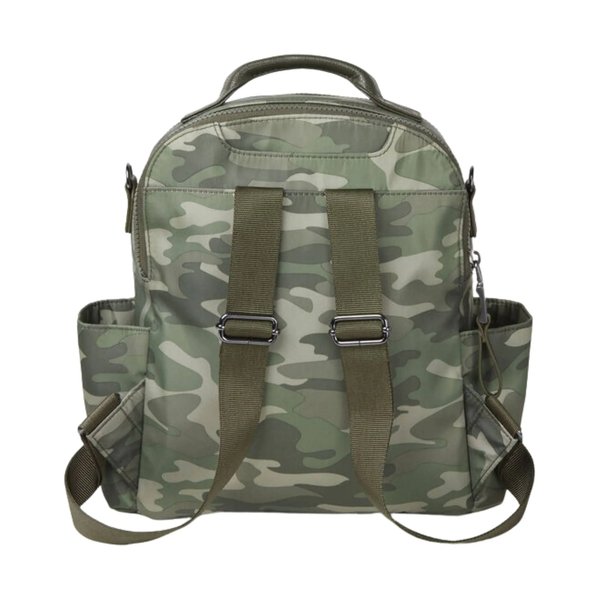 Baggallini Houston Convertible Backpack Tote Bag - Green Camo