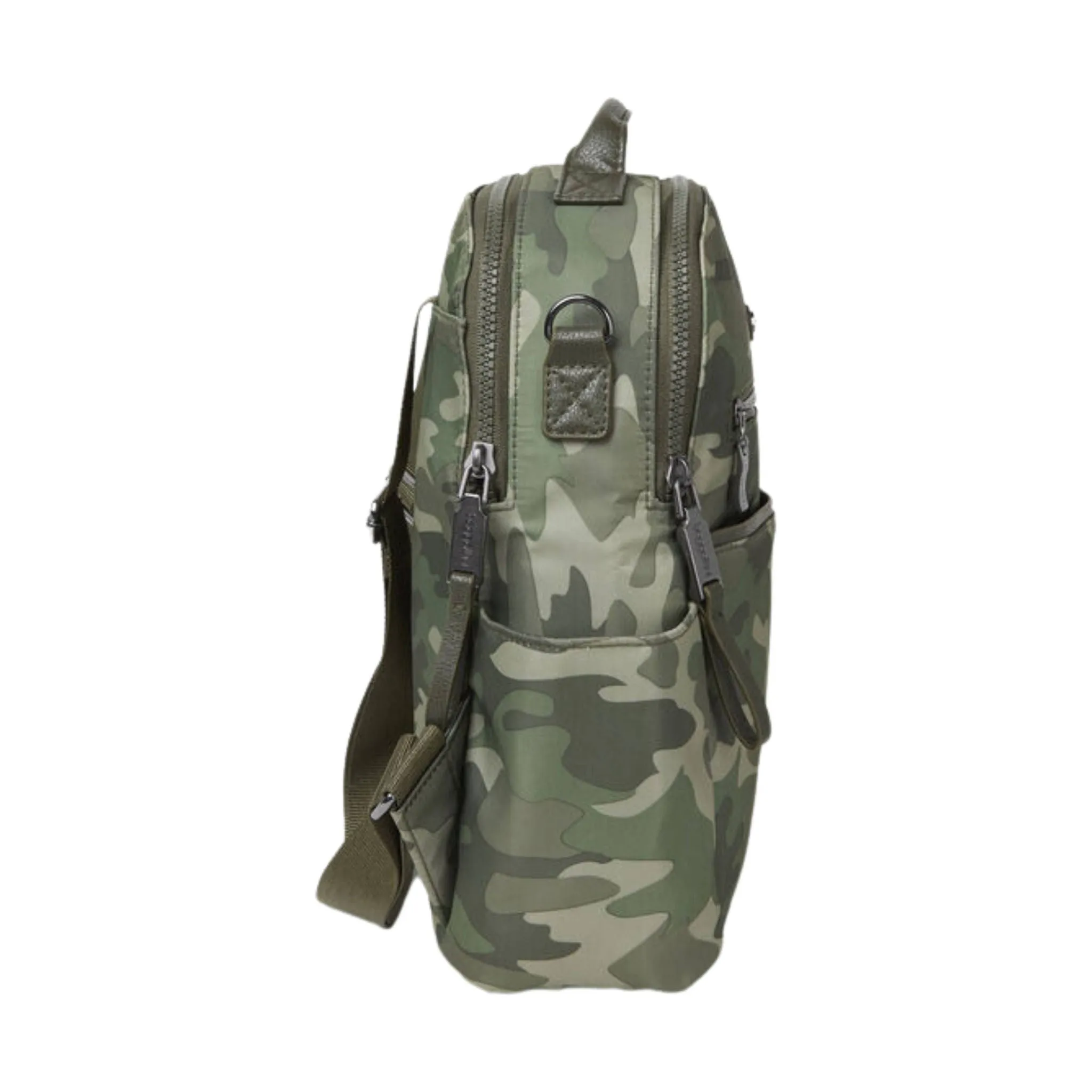 Baggallini Houston Convertible Backpack Tote Bag - Green Camo