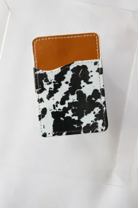 Black Cowhide Phone Pocket