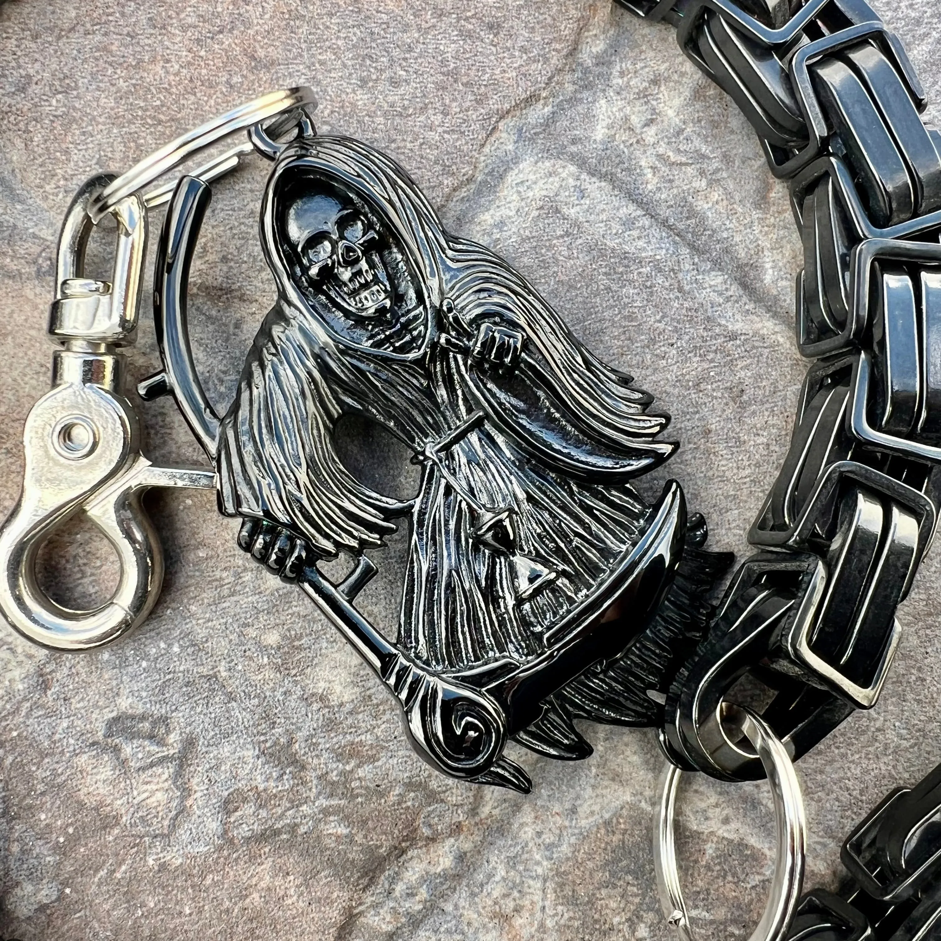 Black Grim Reaper Wallet Chain - Black Daytona CVO - WC17CVO