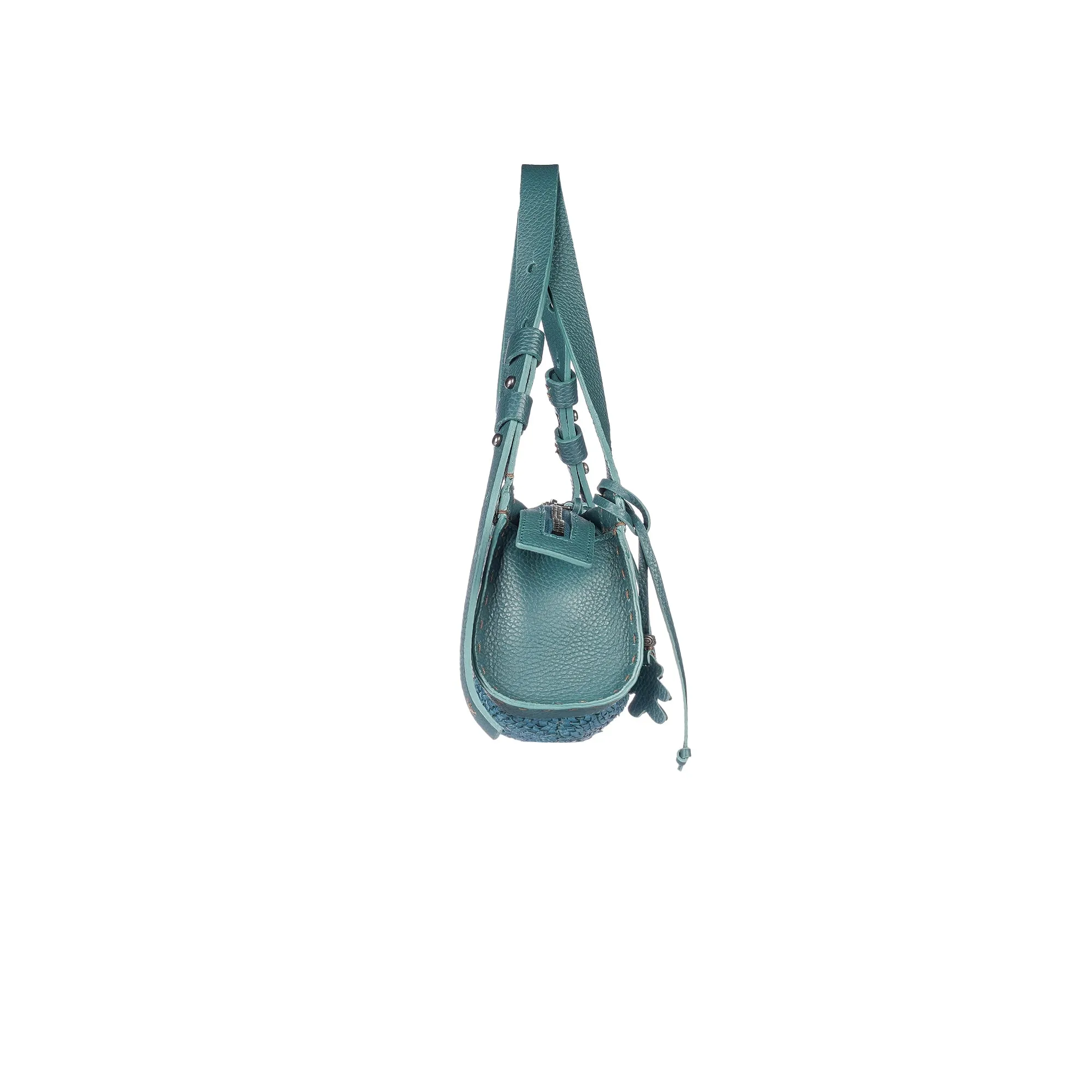 Boa Bauletto XS Intreccio Madreperla Teal