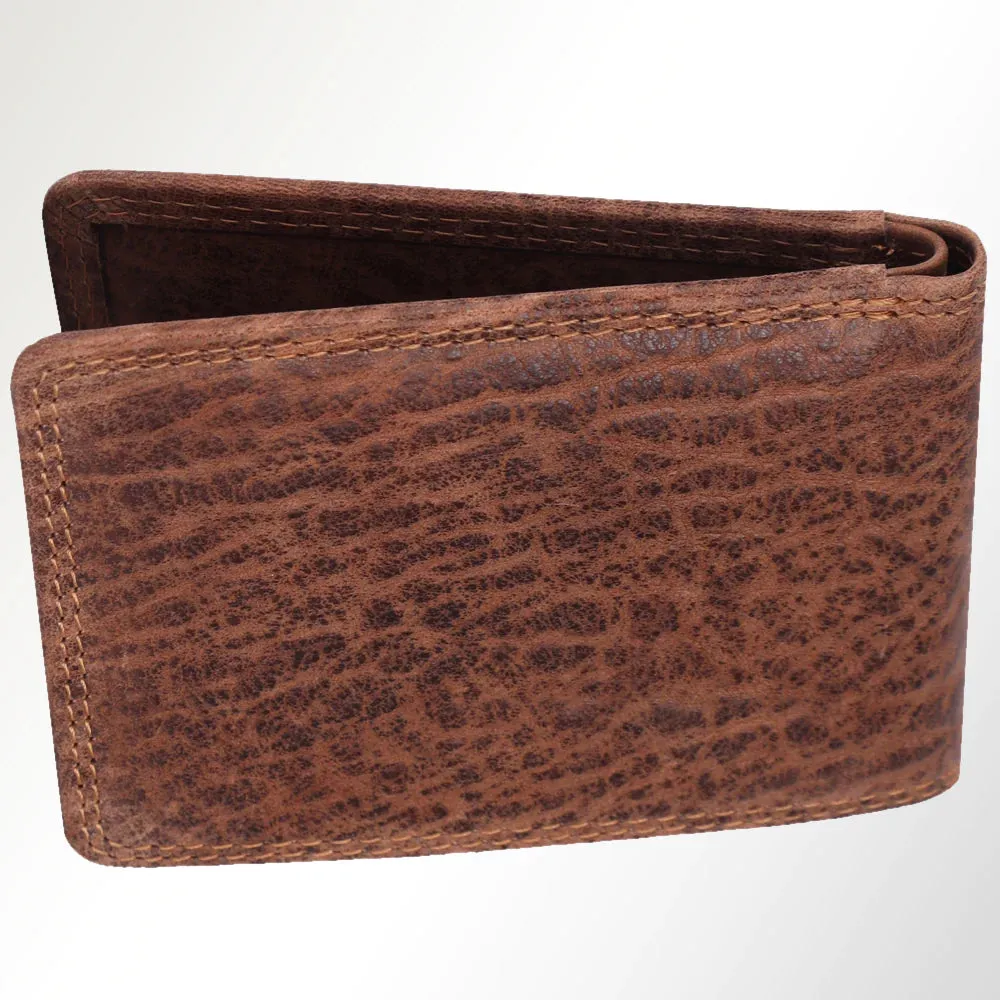 Brown Leather Bi-Fold Wallet