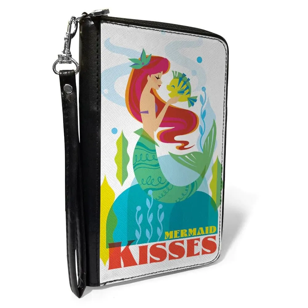 Buckle Down Disney Ariel Kisses PU Zip Around Wallet Rectangle