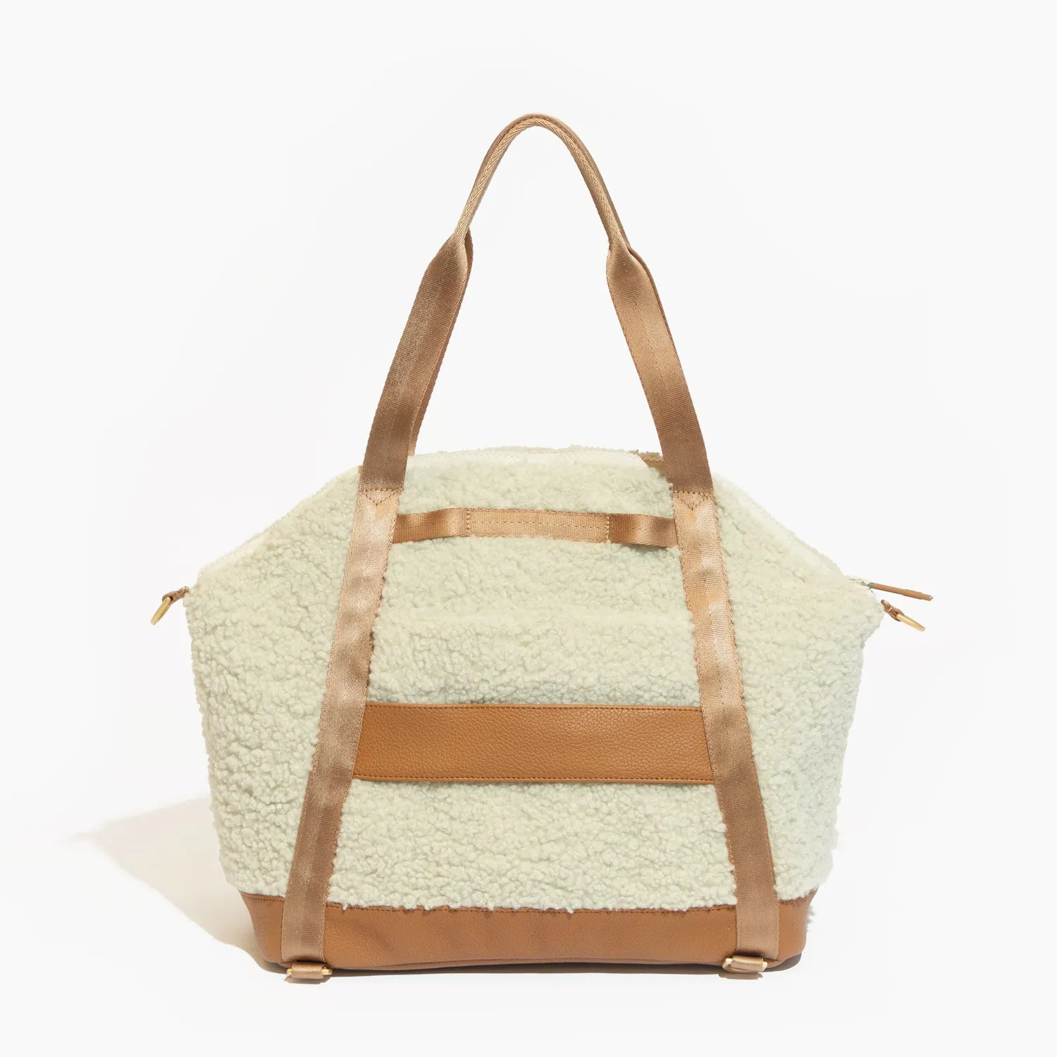 Butterscotch Sherpa Teddy Tote Backpack