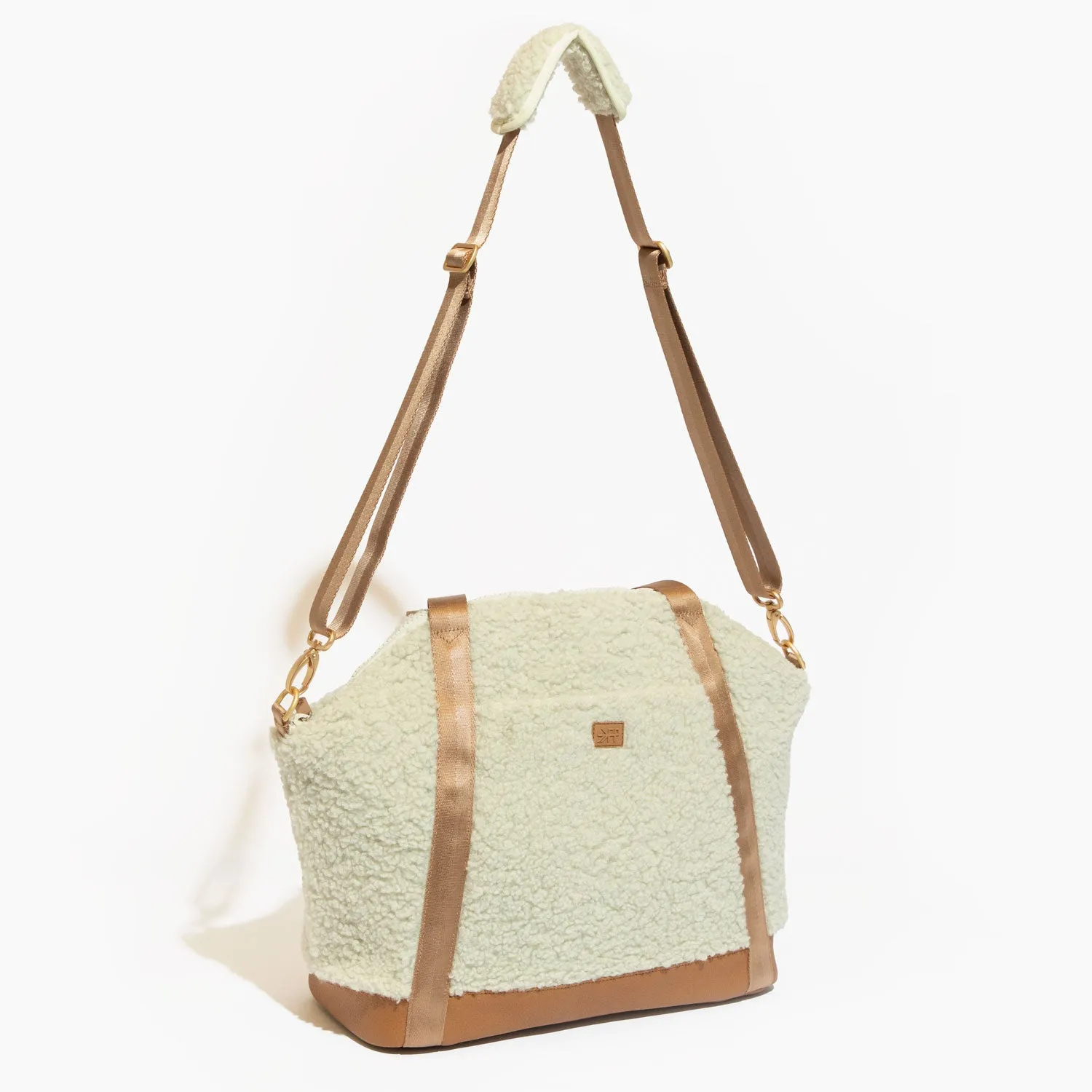 Butterscotch Sherpa Teddy Tote Backpack