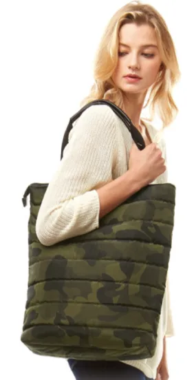 Camo Puffer Bag