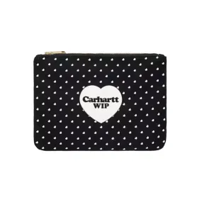 CARHARTT WIP Canvas Graphic Zip Wallet Heart Bandana Print Black