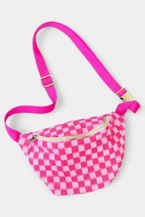 Checkered Crossbody Sling Bag