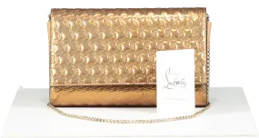 Christian Louboutin Metallic Copper Imprinted Crossbody / Clutch Bag