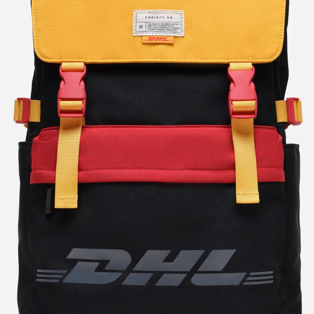 Sure! Heres an optimized title for the e-commerce product: Stylish Christy Ng x DHL 22 Backpack for Everyday Use