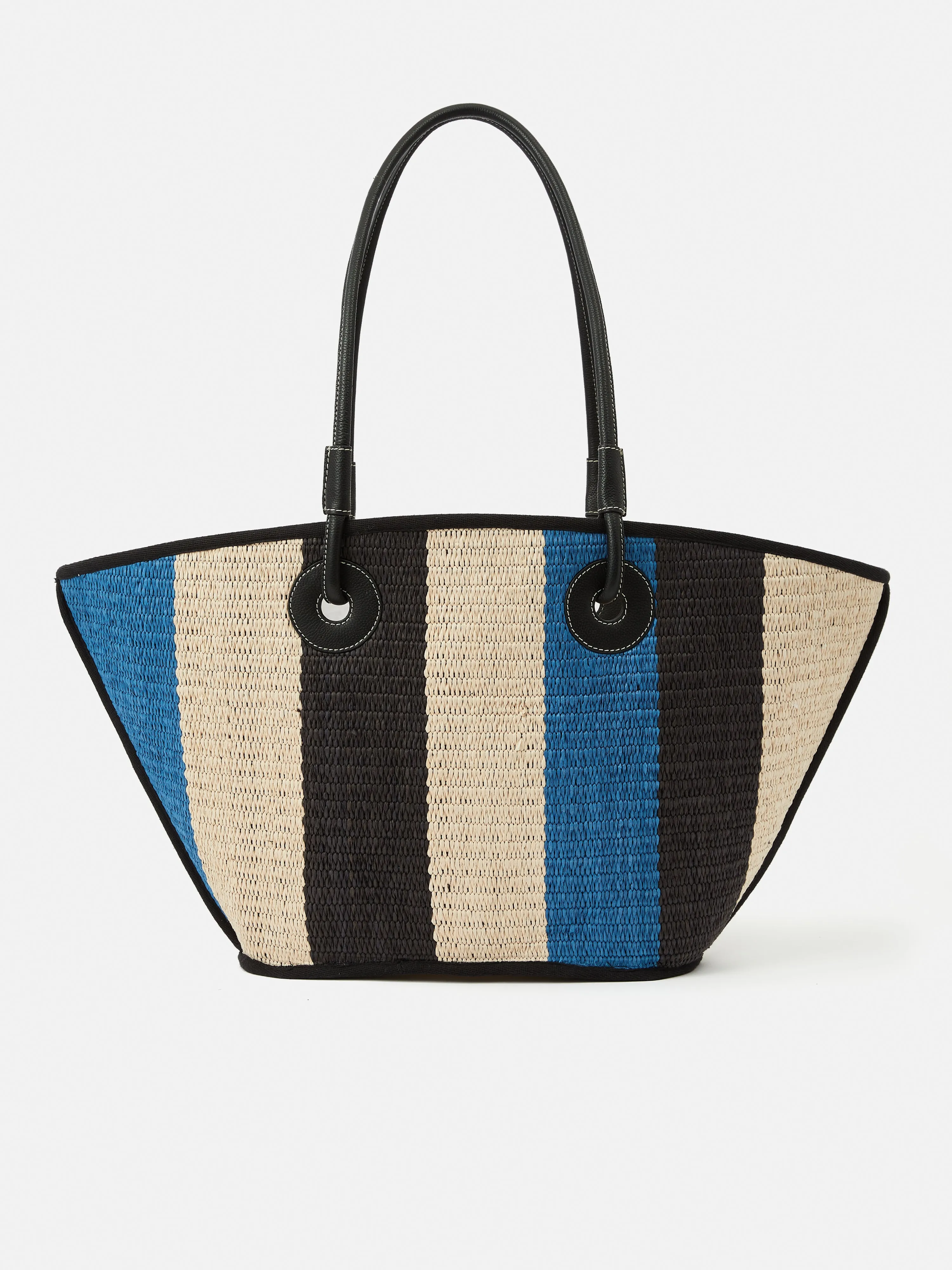 Collagerie Raffia Striped Tote | Multi