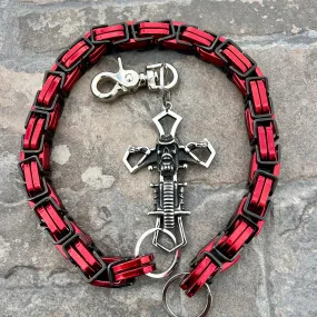 Cowboy Cross Wallet Chain - Black & Red Daytona CVO - WC227CVO