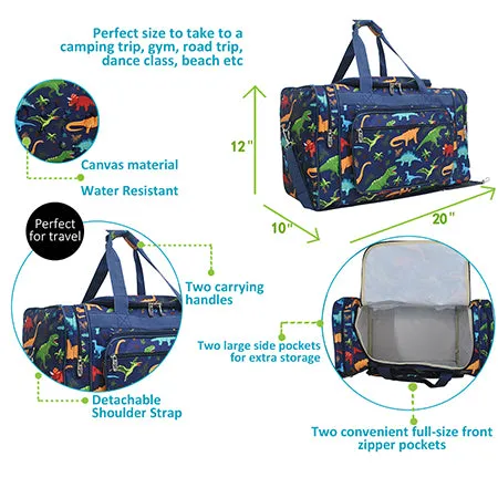 Dino World Print NGIL Canvas 20 Duffle Bag