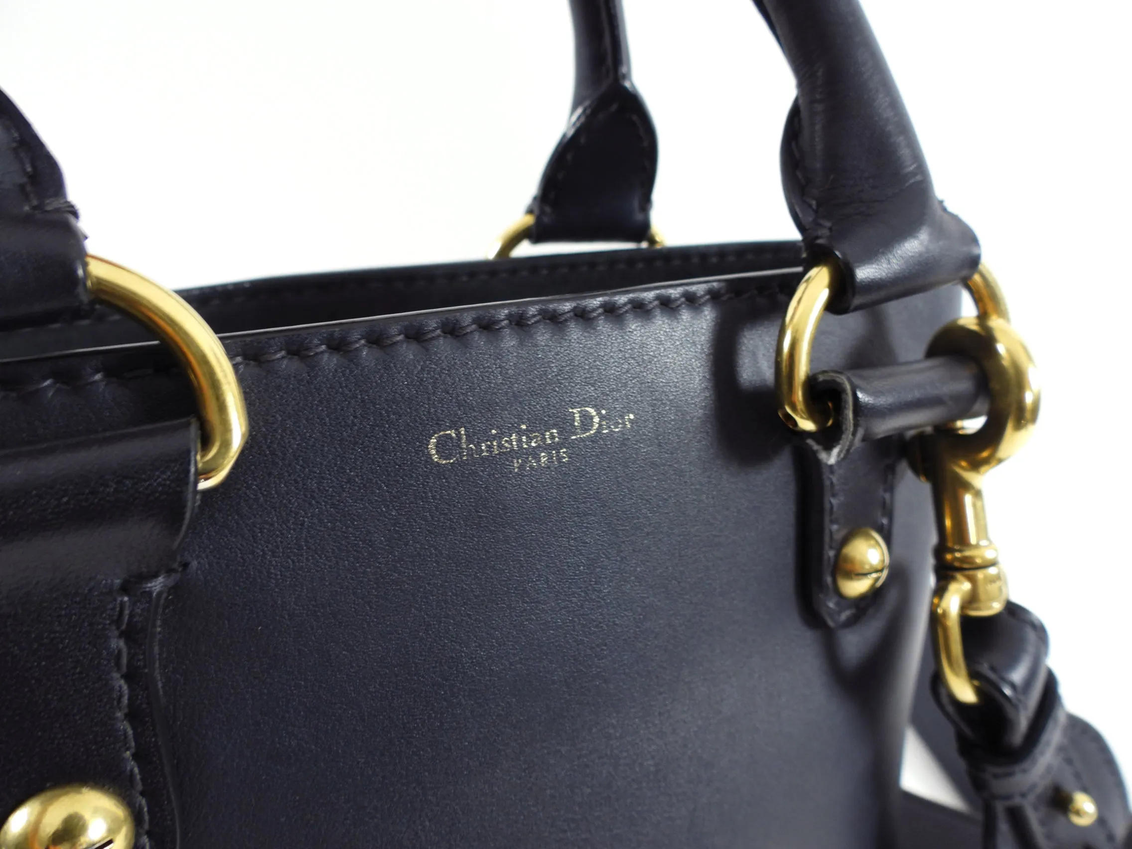 Dior DiorAvenue Small Leather Studded Bucket Bag