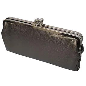 Double Frame Dark Silver NGIL Vintage Style Wallet