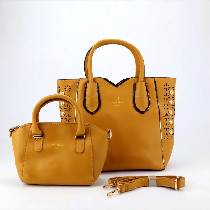 Double Stylish Tote Bag with Hand Clutch Purse