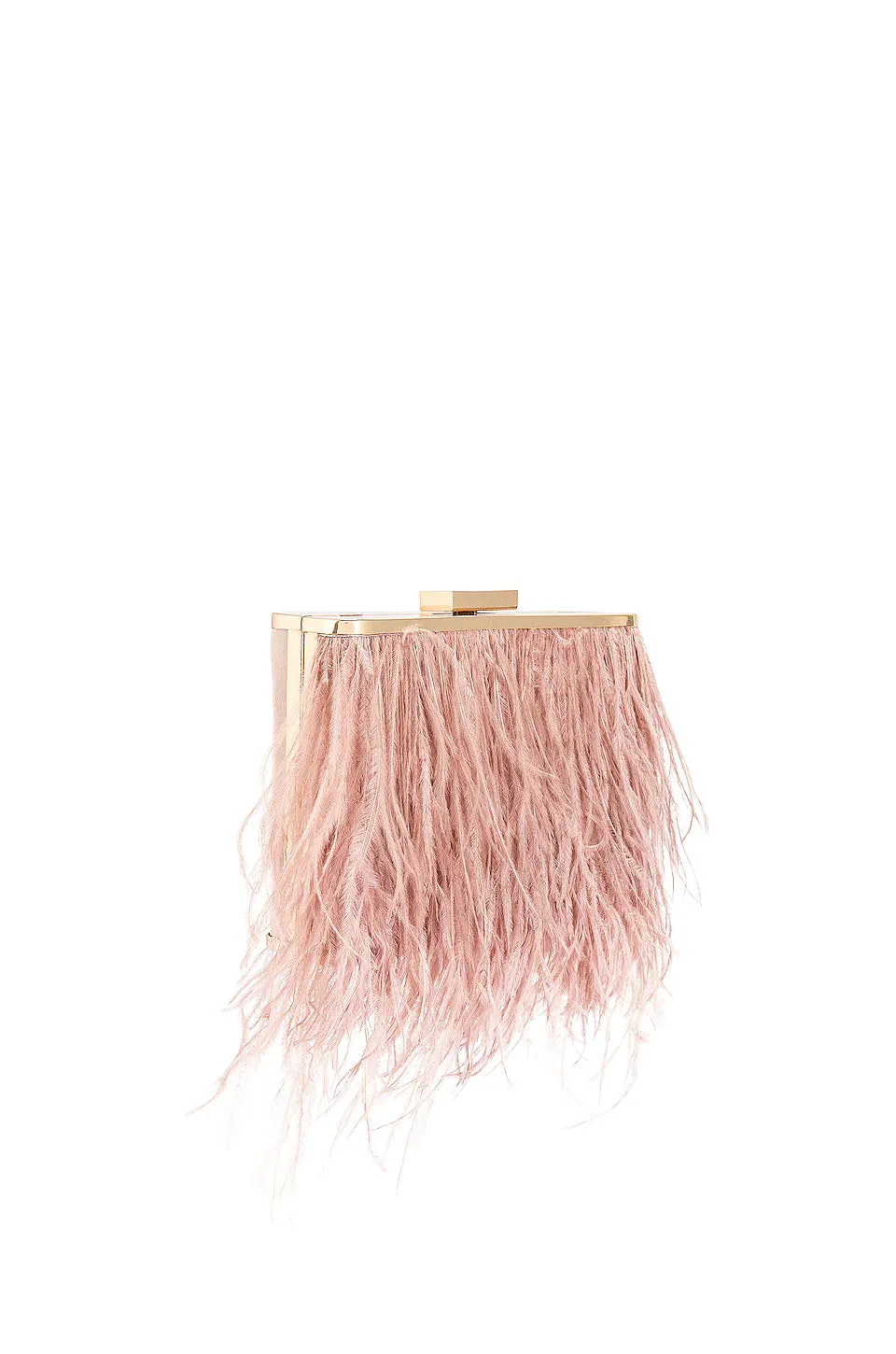 Estelle Feathered Clutch - Blush