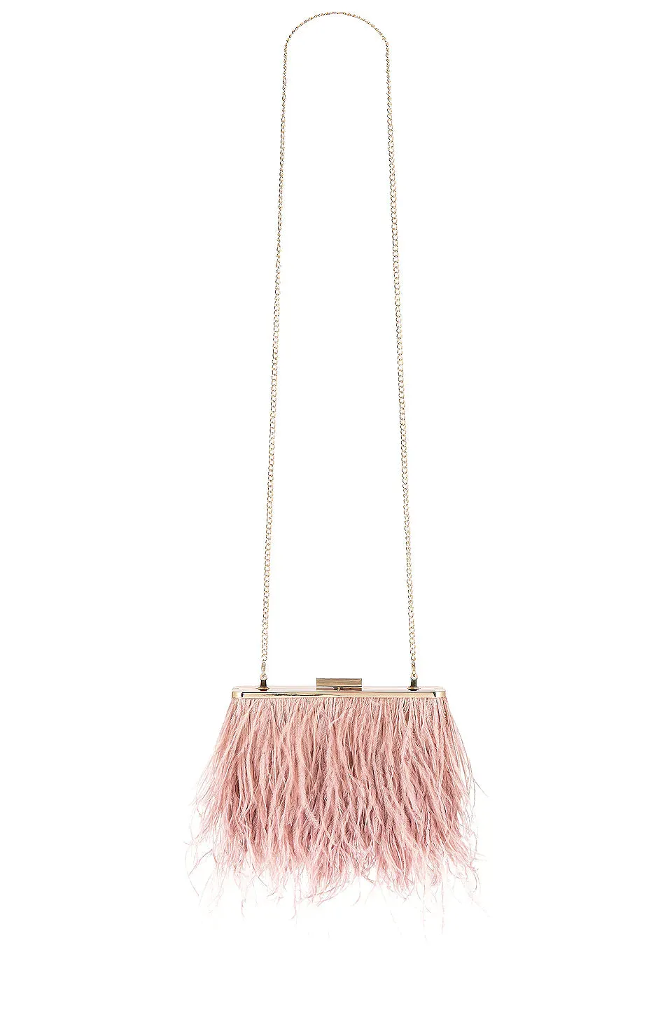 Estelle Feathered Clutch - Blush