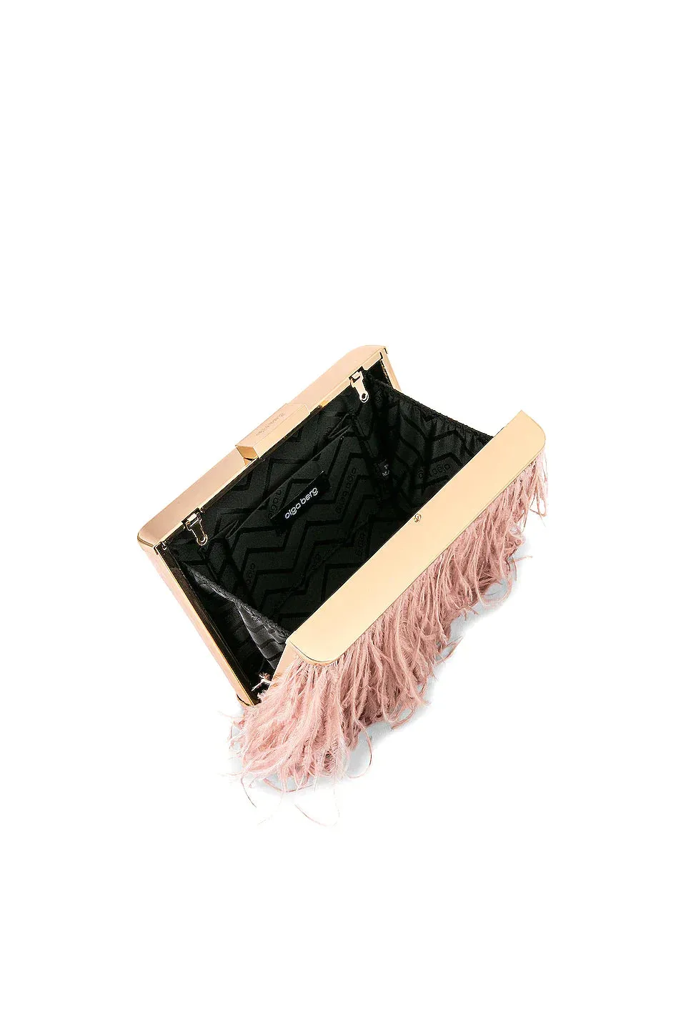 Estelle Feathered Clutch - Blush