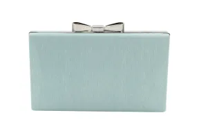 FABUCCI Aqua pale green/blue box clutch