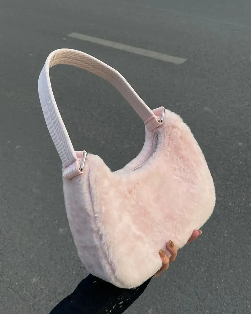 Fluffy Pinky Purse Shoulder Bag - Kimi