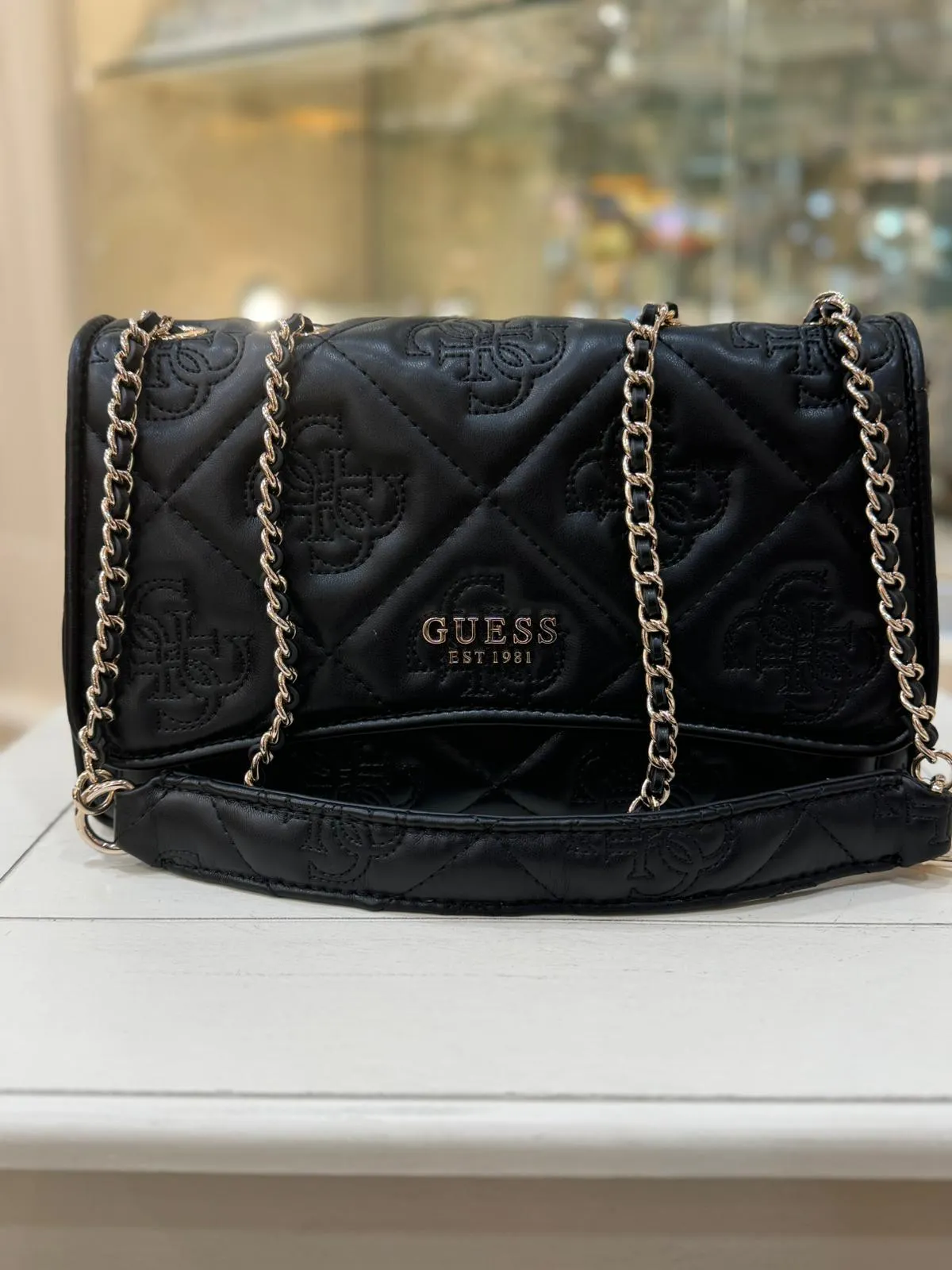 GUESS Marieke Handbag Black Logo