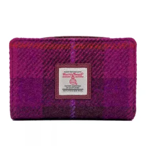 Harris Tweed Zip Purse - Purple Check