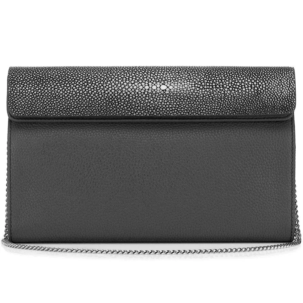 Holly Large Fold Top Clutch with Chain