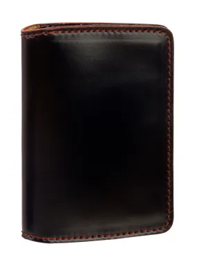 Horween Black Shell Cordovan Card Holder