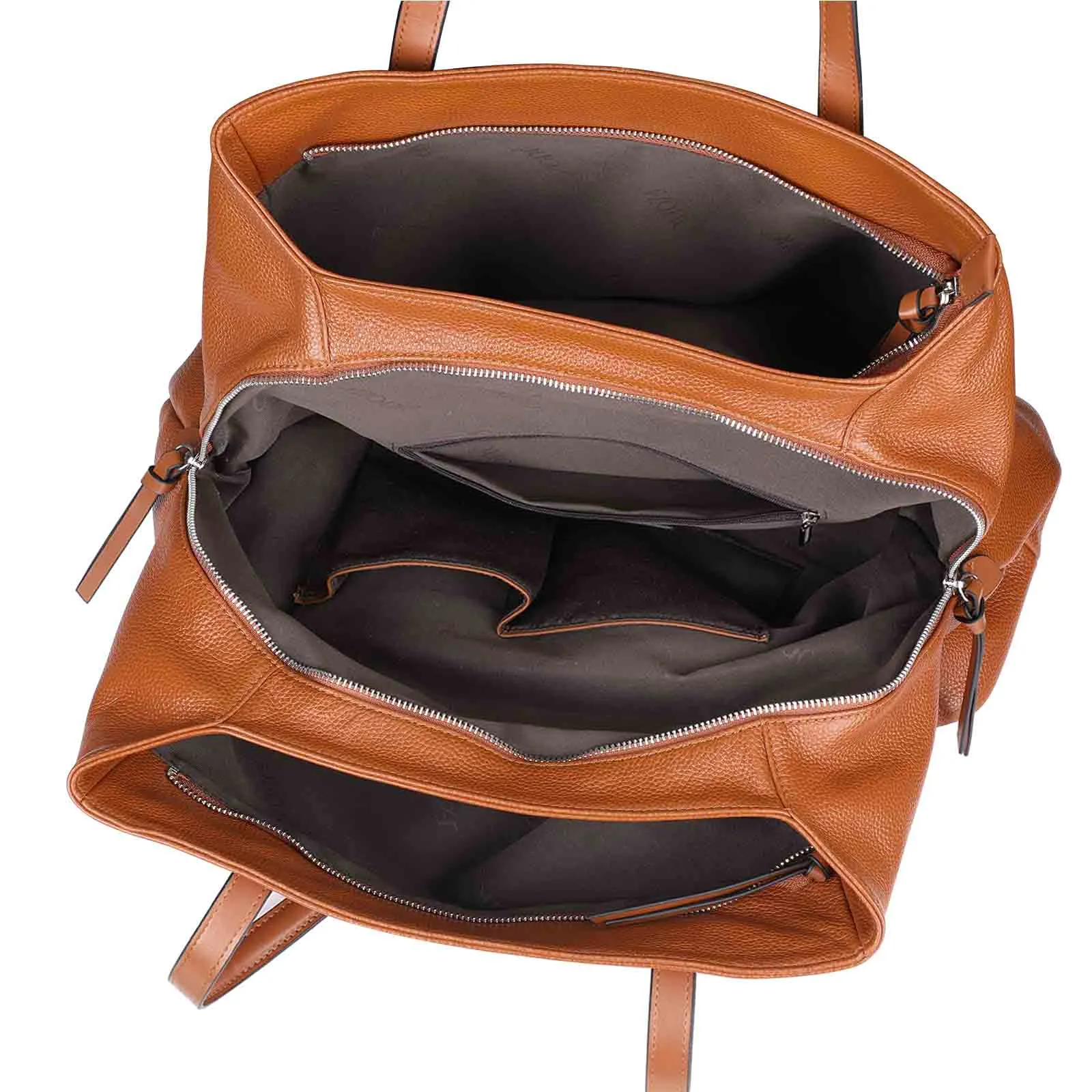 Large Grain Genuine Leather Tote