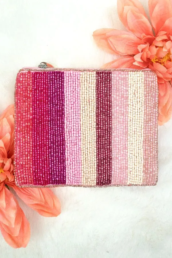 Large SOUTHWEST BEADED Coin clutch purse