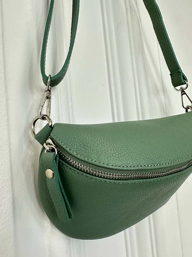 Leather Bumbag - Sage