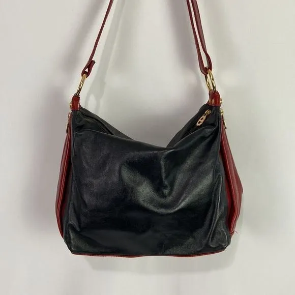 Marino OrlandiBlack Leather w/ Red Trim Bag