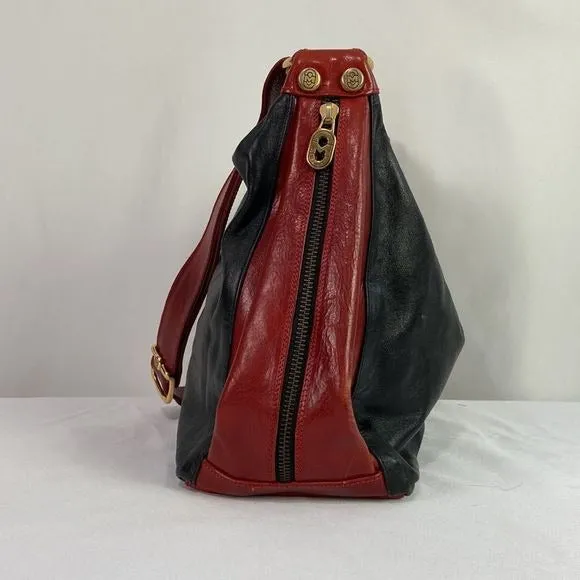 Marino OrlandiBlack Leather w/ Red Trim Bag