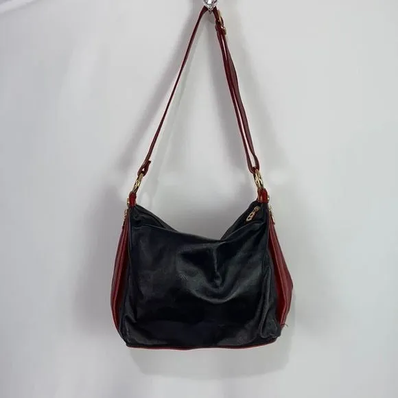 Marino OrlandiBlack Leather w/ Red Trim Bag