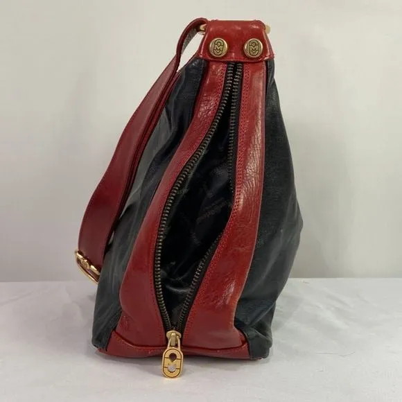 Marino OrlandiBlack Leather w/ Red Trim Bag