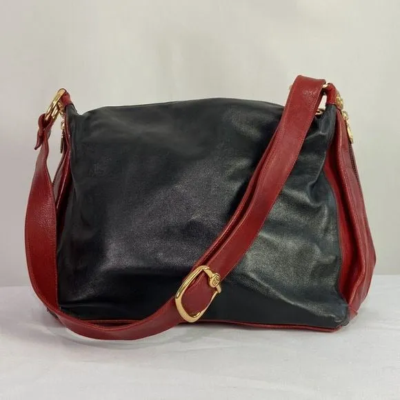 Marino OrlandiBlack Leather w/ Red Trim Bag