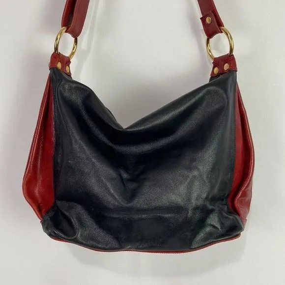 Marino OrlandiBlack Leather w/ Red Trim Bag