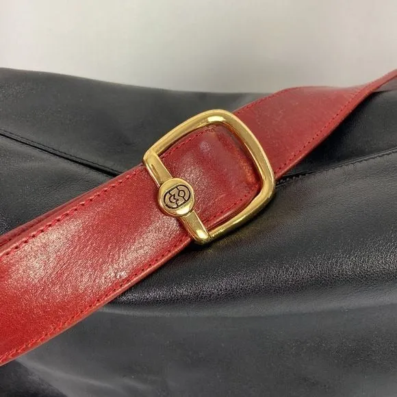 Marino OrlandiBlack Leather w/ Red Trim Bag