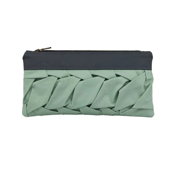 Mint & Grey Origami Pouch