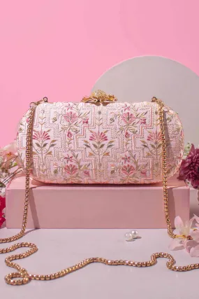 Mogra Capsule Clutch - Baby pink