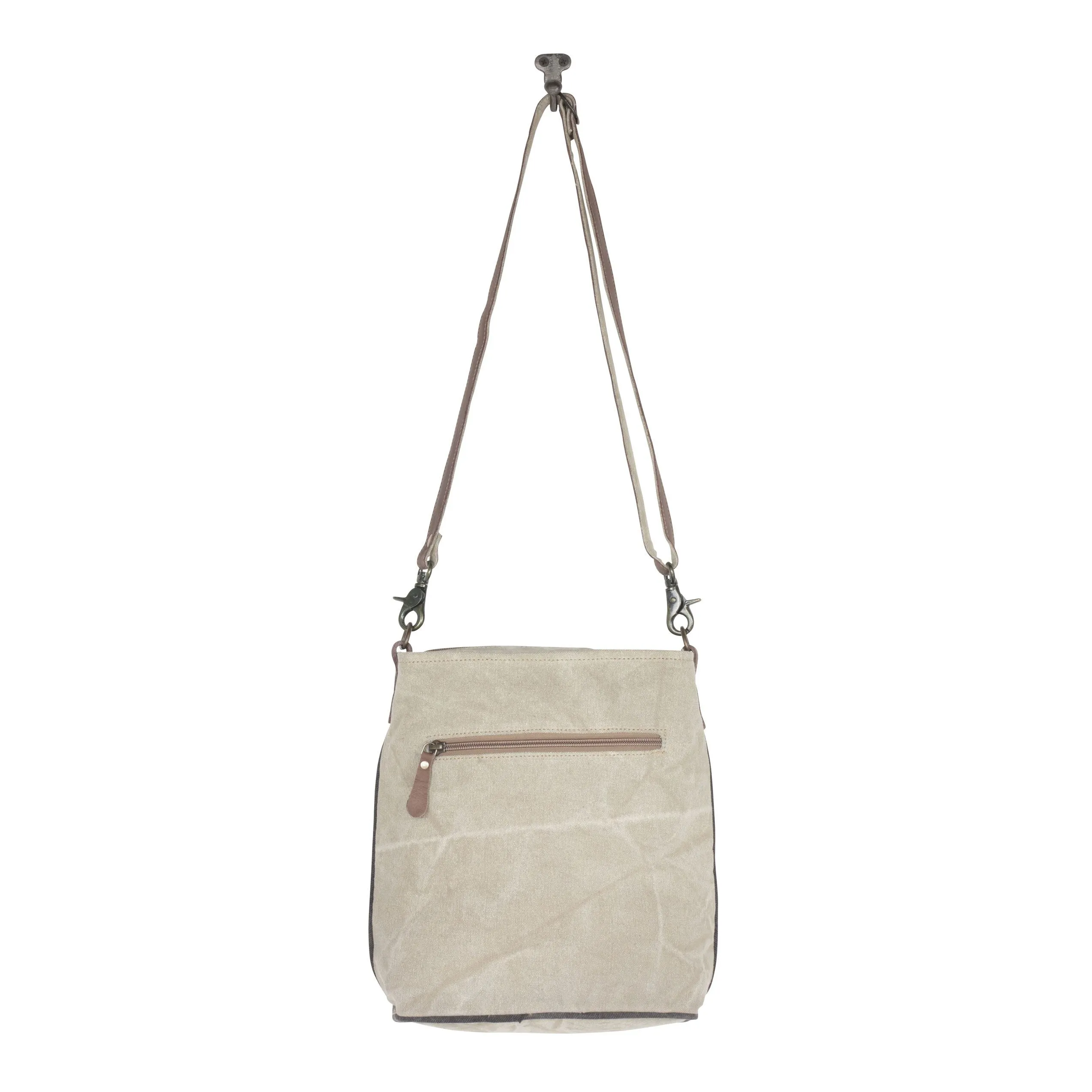 Myra Bag Wenge Shoulder Bag: Casual Chic in Brown and Gray Harmony