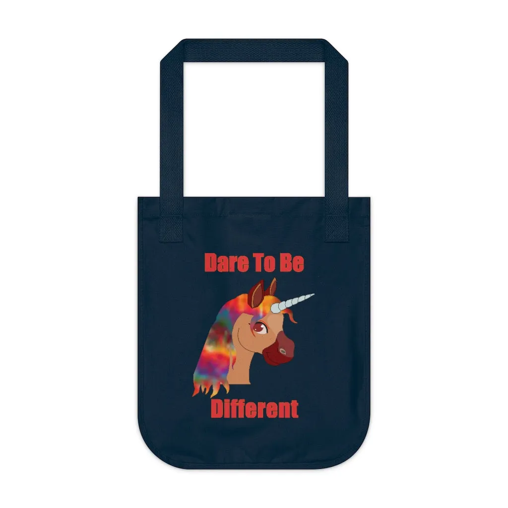 Organic Canvas Tote Bag - Dare to Be Different